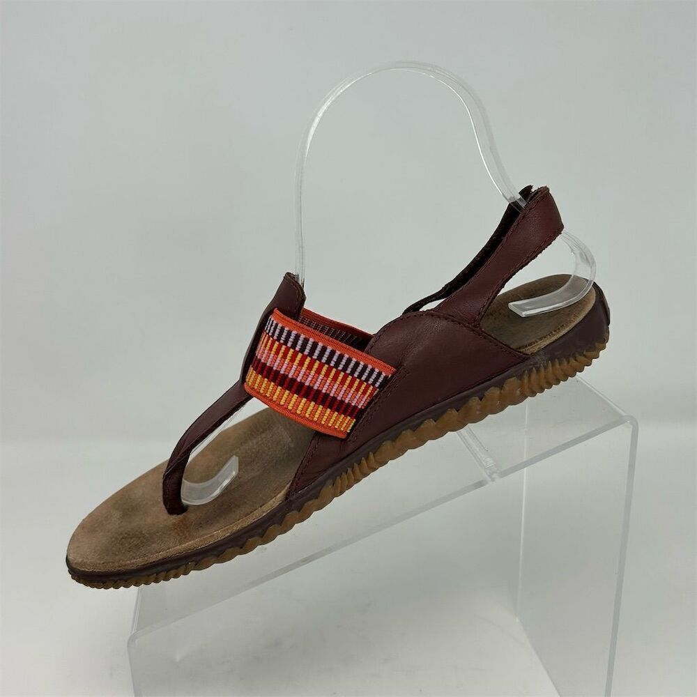 Sorel Women's Slingback Red Thong Sandals Size 8.5 Casual Summer Comfort - Picture 3 of 12